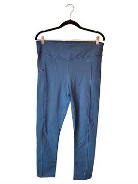 Smartwool Teal Blue Merino Wool Leggings Women's Size L